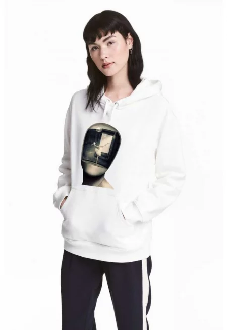 Бял дамски суичър - Dali - The Globe