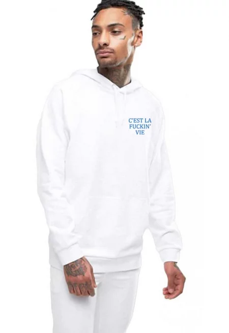 Бяла мъжка качулка - C'est la vie