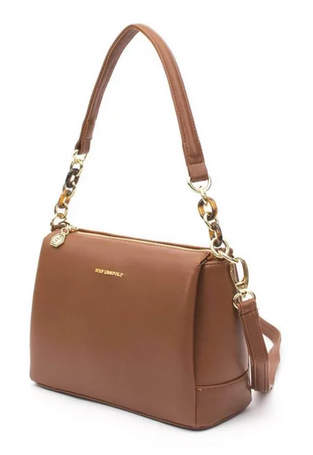 Чанта от еко кожа - Канелено кафяво