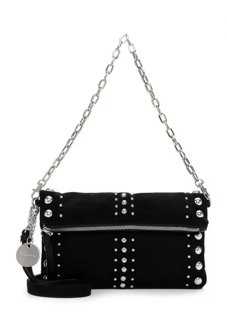 Чанта през рамо с нитове и презрамка с верижка