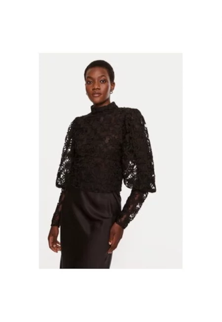 Дамска блуза -  304135255 - Полиестер - Черен