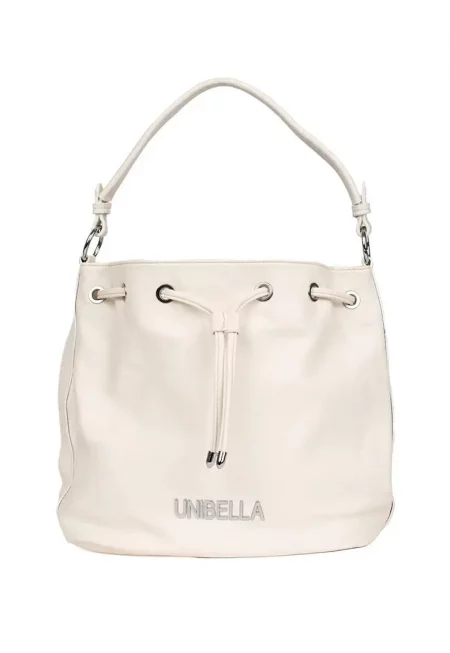 Дамска чанта тип торба  бежова - от екологична кожа - с регулируема презрамка