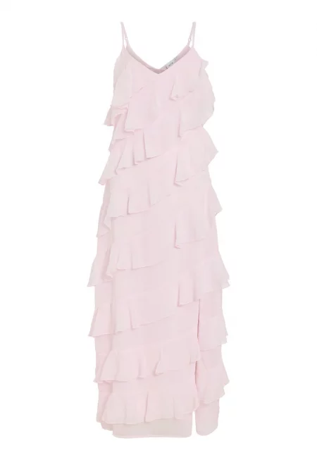 Дамска коктейлна рокля  14109420 - Синтетика - 36 EU - Розова