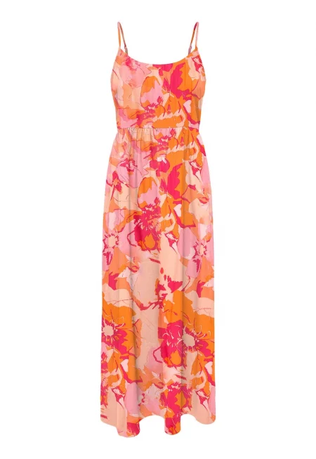 Дамска лятна рокля  15347730 - Вискоза - L INTL - Оранжев