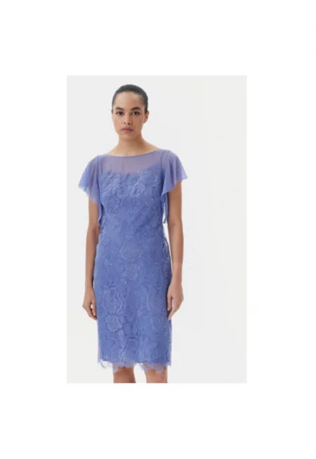 Дамска рокля  541685 КОШНИЦА - Коприна - Синя - Син