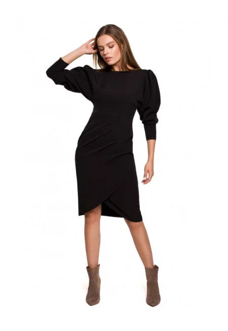 Дамска рокля  Полиестер/Еластан - Черен