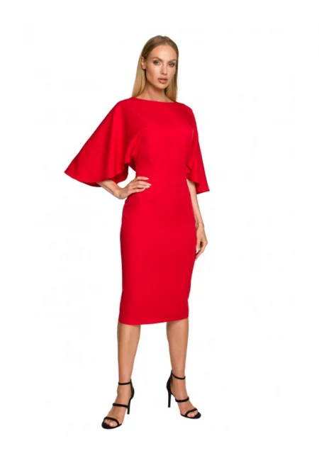 Дамска рокля - с ръкав - полиестер - еластан