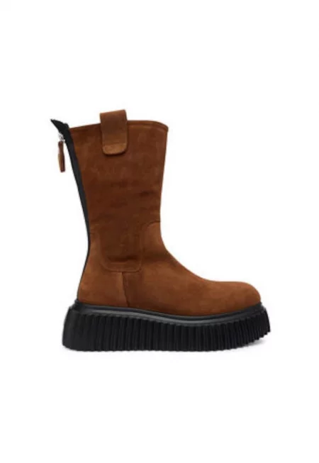 Дамски боти до глезена -  305639837 - естествена кожа