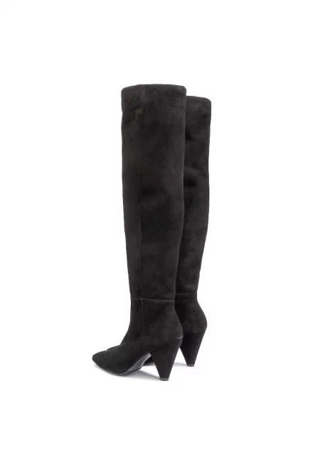 Дамски боти  Естествена кожа Черни