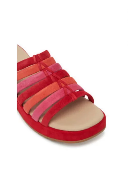 Дамски джапанки - 9-27201-44 -  Естествена кожа - Червен