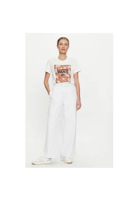 Дамски панталон -  303841140 - Памук/Полиестер - Бял - Бял