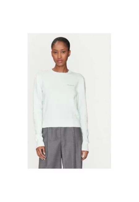 Дамски пуловер - 2-ри ден - 305138620 - Памук/Вълна - Син - Син