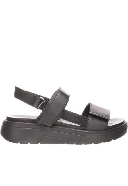 Дамски сандали -  12-20204-01 - черни - естествена кожа