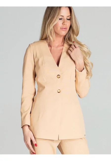 Дамско яке  полиестер - бежово - Бежов