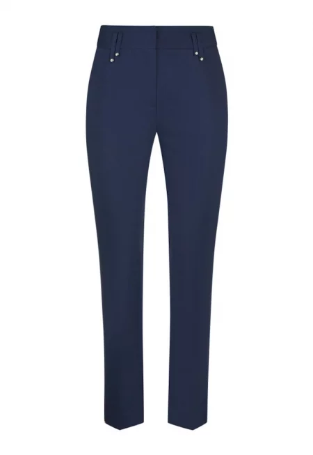 Едноцветен панталон с конусовидна кройка