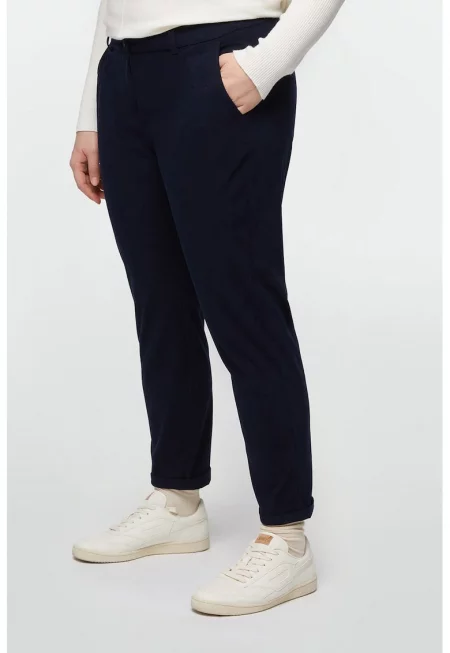 Едноцветен стеснен панталон - Ултрамарин синьо