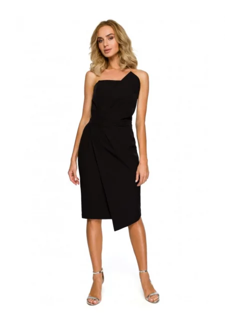 Елегантна рокля -  тъмносиньо