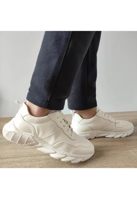 Ежедневни мъжки обувки 93510 Бяло - Бяло