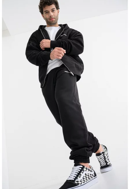 Худи с цип и паднали ръкави