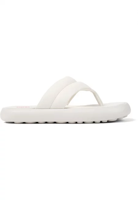 Капитонирани кожени чехли Pelotas Flota 26915 - Бял