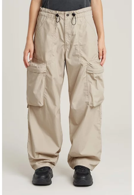 Карго панталон с широк крачол - Светло кафяво