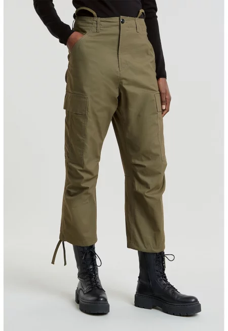 Карго панталон тип капри - Каки