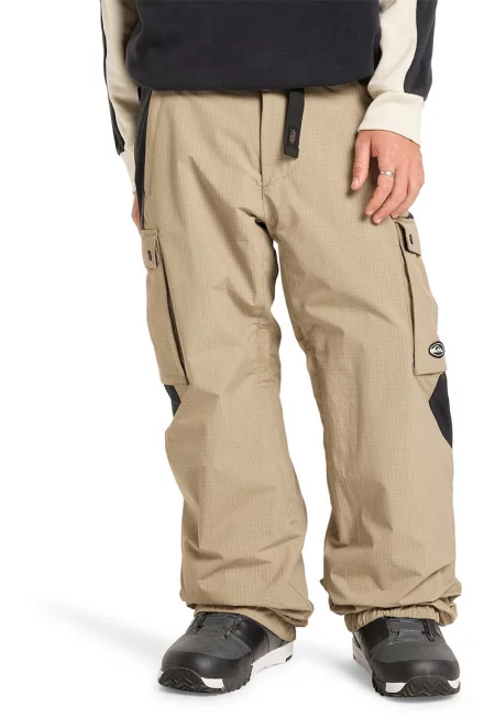 Карго ски панталон Snow Down - Черен/Бежов