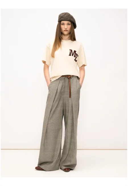 Кариран панталон Palazzo