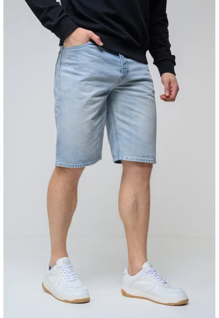 Къси стандартни дънки - Светлосин