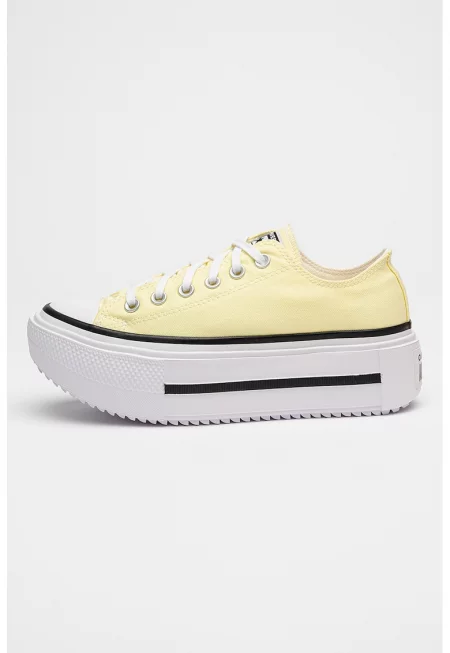 Кецове Lift Double Stack с равна платформа - Светло жълто