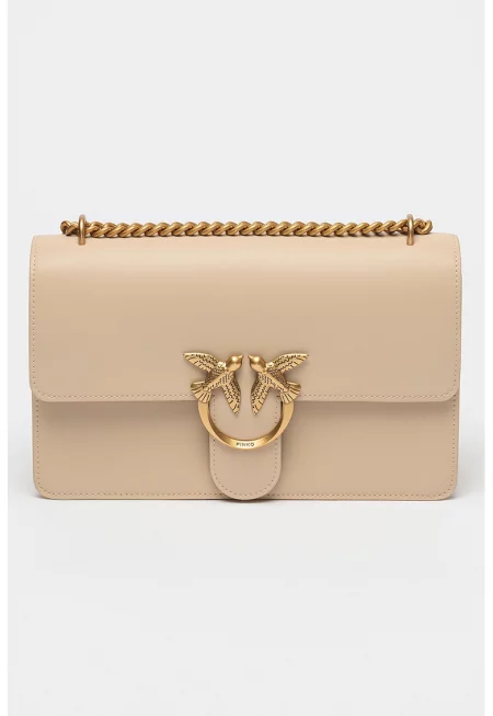 Класическа кожена чанта crossbody Love One -