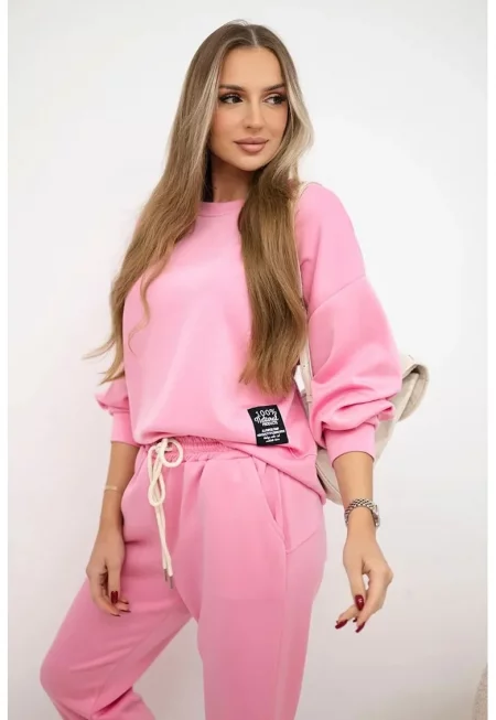 Комплект от блуза и панталон с връзки - Един размер