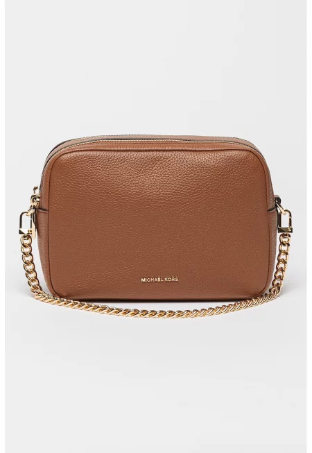 Кожена чанта през рамо Bryant - Канелено кафяво