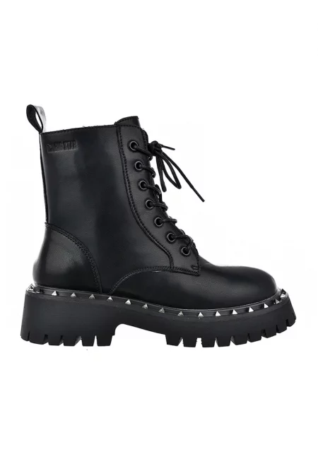 Кожени боти с капси