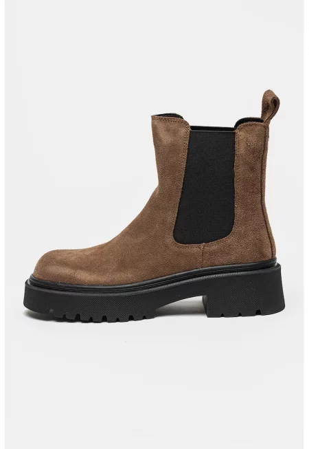 Кожени боти Zoe - Тъмнокафяв