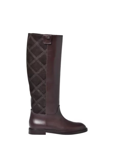 Кожени високи ботуши