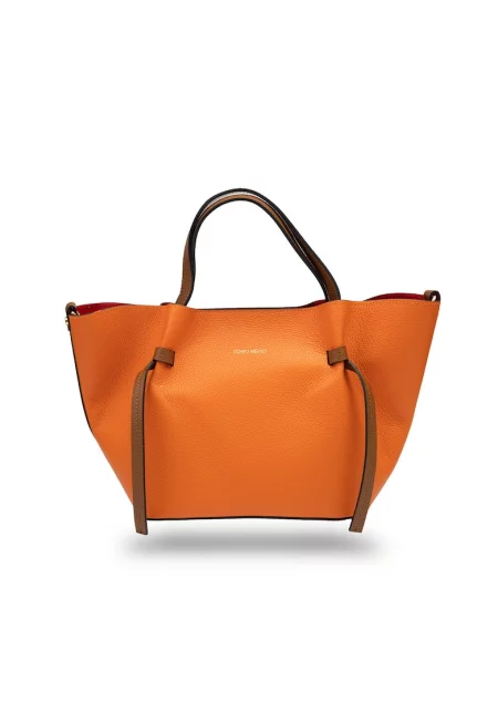 Loretta Leather Shoulder Bag - Оранжев