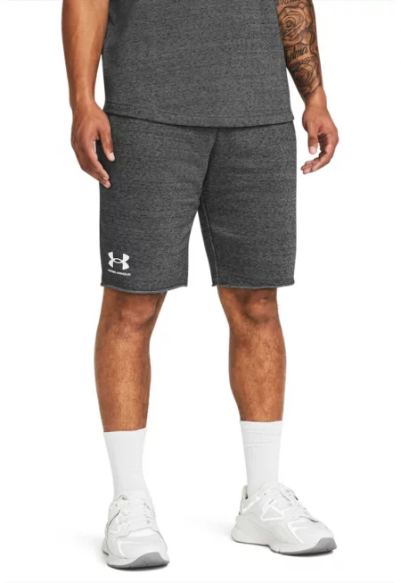 Мъхести фитнес шорти Rival - Бял/Сив меланж