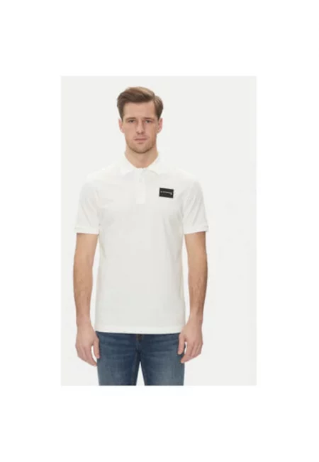 Мъжка поло тениска  UMP25170PO - памук - бял - Бял