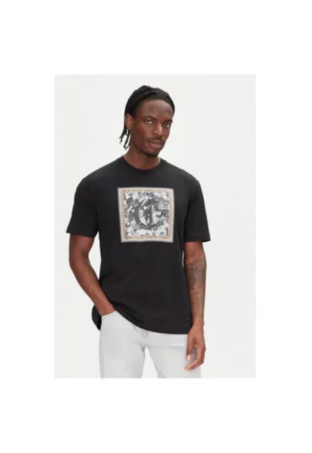 Мъжка тениска  78OAHC10 CJ600 - Памук - Черен - Черен