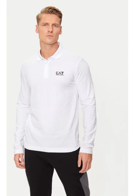 Мъжка тениска - Emporio Armani  304212741 - Памук - Бяла - Бял