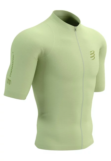 Мъжка тениска за бягане  Trail Racing Postural SS 2025 - Светлозелен