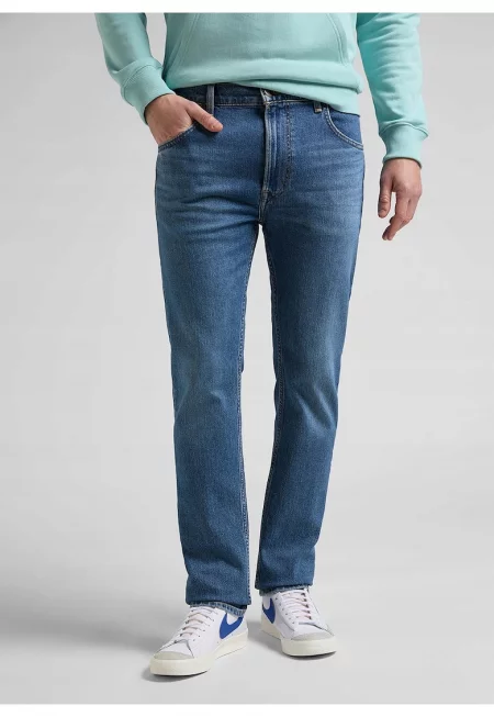 Мъжки дънки  RIDER - памук/еластан - втален силует - син