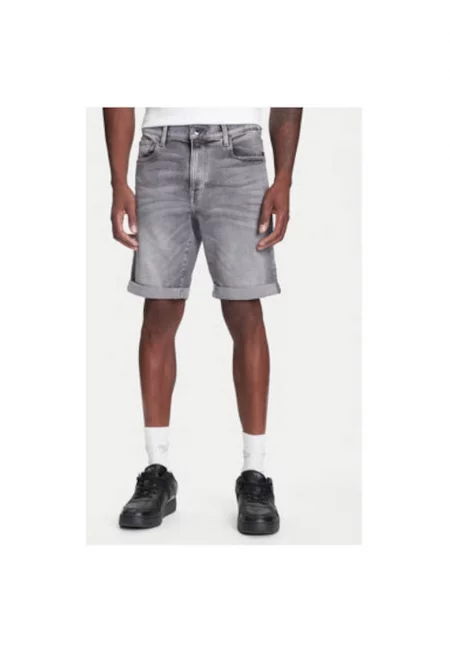 Мъжки дънкови шорти G Star Raw - D10481-D535 - памук - сив - Сив