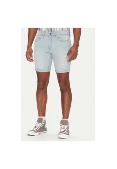 Мъжки дънкови шорти  INSEJER 70-849 - Памук - Син - Син