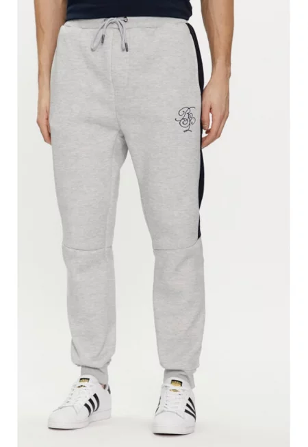 Мъжки панталон -  303975821 - Полиестер/Памук - Сив - Сив