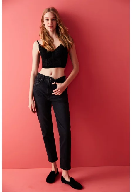 Мрежесто бюстие - Черен