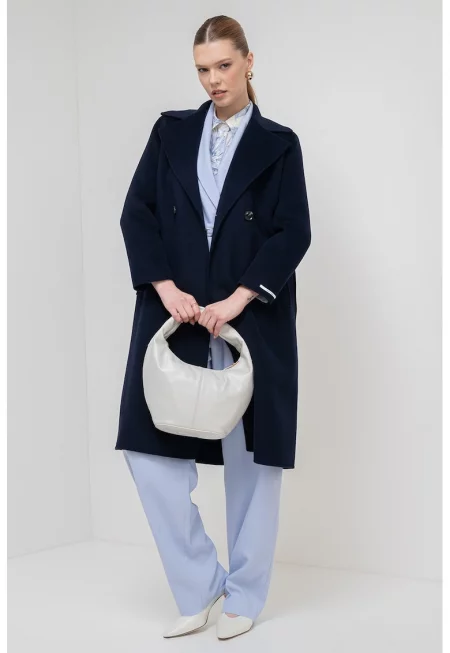 Палто Alibi с вълна и раздвоен ревер