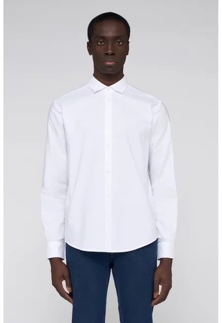 Памучна риза - Бял