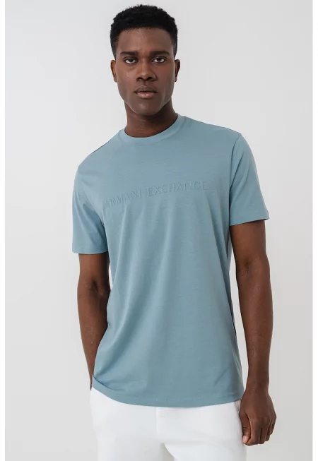 Памучна тениска с релефно лого